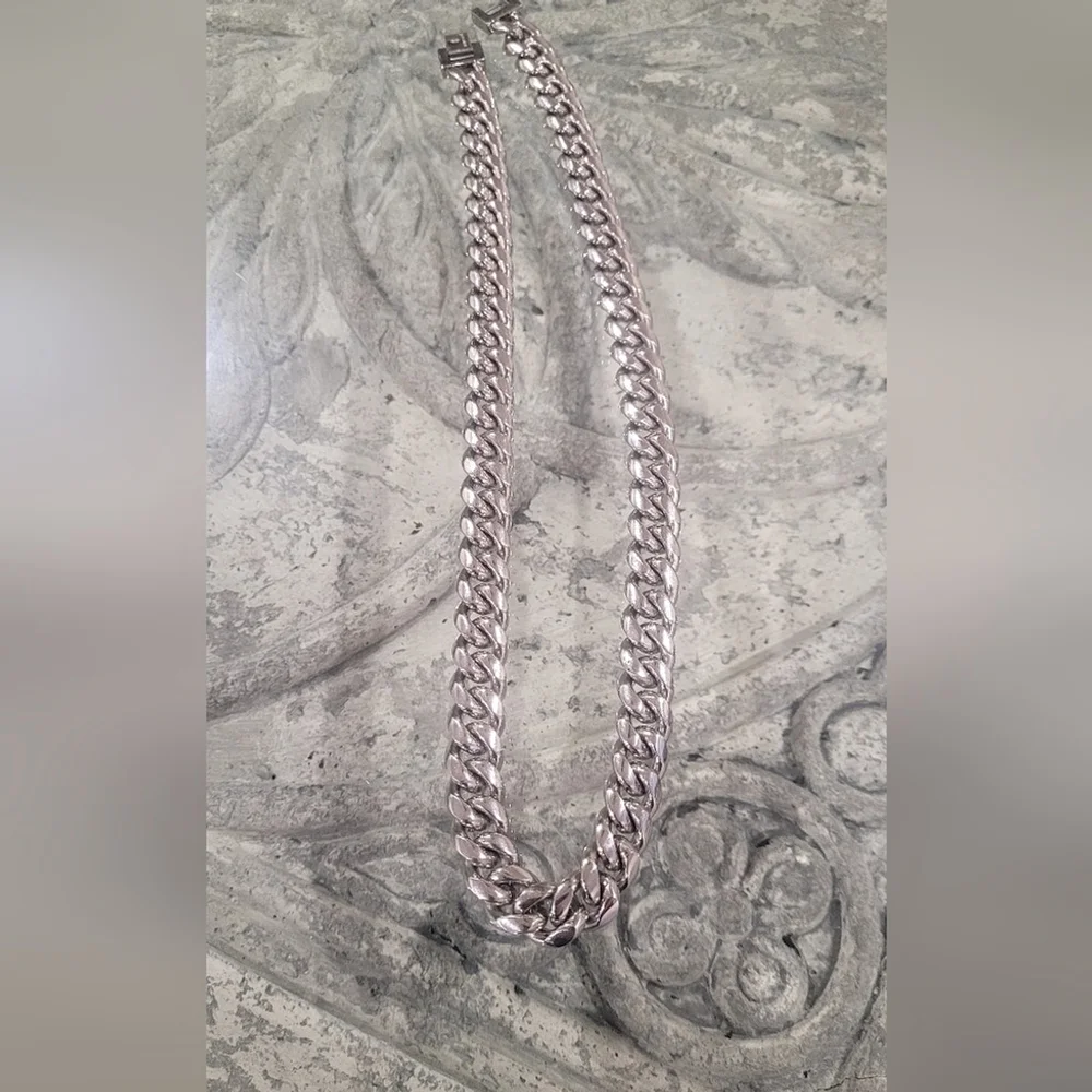 10mm Miami Cuban Link Chain for Men in stainless steel, hevy masculine chain new - Picture 7 of 9